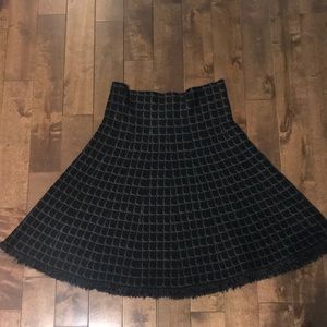 Black and grey patterned skirt